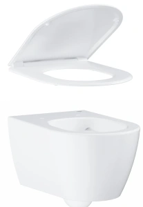 Унитаз подвесной GROHE Essence с сиденьем с микролифтом, альпин-белый (NW0123)