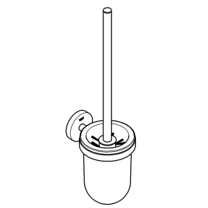 Туалетный ёршик GROHE Essentials с держателем, холодный рассвет матовый, (40374GN1)