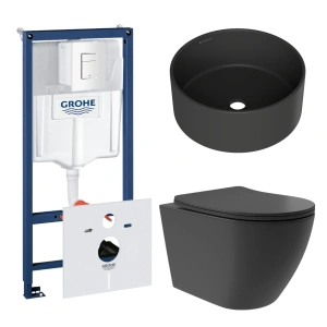 Комплект инсталляции GROHE Rapid SL 38772SH0 с унитазом Aqueduto OVO Plus OVOT0240 и раковиной Aqueduto ESPIRAL D400 ESP0140 (NW0420)