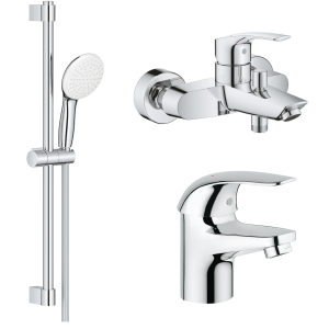 Готовый комплект для ванной комнаты GROHE Tempesta, хром (NB0077)