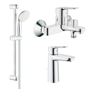 Комплект смесителей GROHE BauEdge с душевым гарнитуром, хром (NB0065)