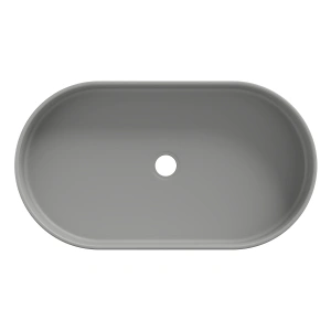 Раковина накладная Aqueduto ESPIRAL, овальная 390*600, серый матовый (ESP0230)