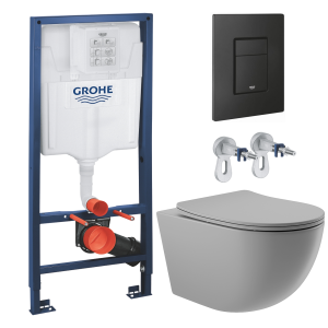 Комплект инсталляции GROHE Solido 38811KF0 с унитазом Aqueduto OVO OVO0130 и сиденьем с микролифтом (NW0230)