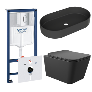 Комплект инсталляции GROHE Rapid SL NW0145/S с унитазом Aqueduto MACIO MACT2140 и раковиной Aqueduto ESPIRAL ESP0240 (NW0633)