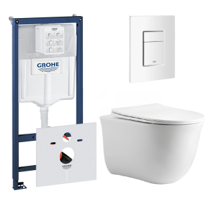 Комплект инсталляции GROHE 38772SH0 с унитазом Aquatek КЛАССИК и сиденьем с микролифтом (NW0156)