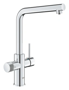 Смеситель для кухонной мойки GROHE Blue Pure Minta с функцией фильтрации, без фильтра в комплекте, хром (30600000)