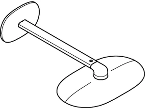 Верхний душ GROHE Rainshower SmartControl 360x220, 2 режима, 450 мм, белая луна (26254LS0)