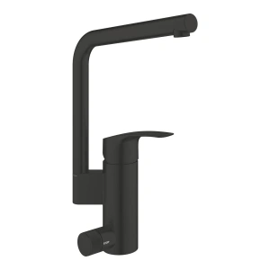Смеситель для кухни GROHE Eurosmart с запорным клапаном, матовый чёрный (317872431)