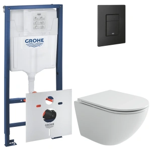 Комплект инсталляции GROHE Solido 3 в 1 с унитазом Вихрь CN11007T и звукоизоляционным комплектом (NW0815)