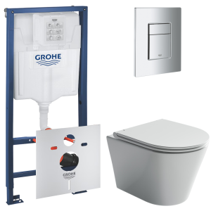 Комплект инсталляции GROHE Rapid SL 4 в 1 с унитазом Форма CN3011 и звукоизоляционным комплектом (NW0818)