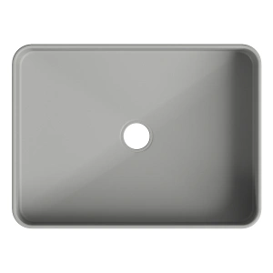 Раковина накладная Aqueduto ESPIRAL, прямоугольная 370*500, серый матовый (ESP0430)