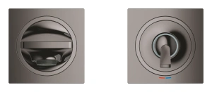 Внешняя часть смесителя для раковины GROHE Allure скрытого монтажа, на 2 отверстия, M-Size, темный графит глянец (19386A02)