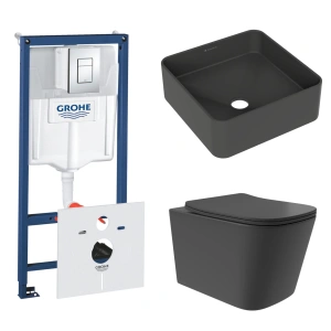 Комплект инсталляции GROHE Rapid SL 38775001 с унитазом Aqueduto MACIO Plus MACТ0240 и раковиной Aqueduto ESPIRAL ESP0340 (NW0394)
