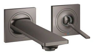 Внешняя часть смесителя для раковины GROHE Allure скрытого монтажа, на 2 отверстия, S-Size, темный графит глянец (19309A02)