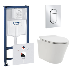Комплект инсталляции GROHE NW0145/S с унитазом AQUAme AQM2001 и сиденьем с микролифтом (NW0181)