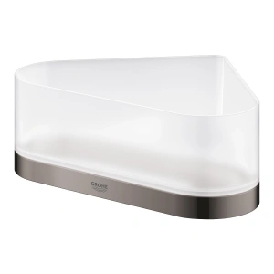 Полочка для душа GROHE Selection, угловая с держателем, темный графит глянец (41038A00)