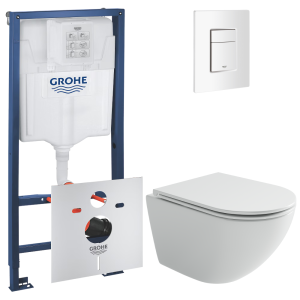 Комплект инсталляции GROHE Rapid SL 3 в 1 с унитазом Альба CN11005T и звукоизоляционным комплектом (NW0824)
