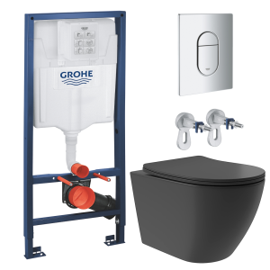 Комплект инсталляции GROHE Rapid SL NW0145/S с унитазом Aqueduto OVO Plus OVOT0240 и сиденьем с микролифтом (NW0212)