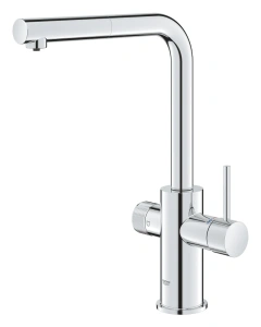 Смеситель для кухонной мойки GROHE Blue Pure Minta c вытяжным изливом, функцией фильтрации, без фильтра в комплекте, хром (30601000)