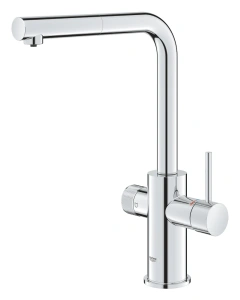 Смеситель для кухонной мойки GROHE Blue Pure Minta c вытяжным изливом, функцией фильтрации, без фильтра в комплекте, хром (30601000)