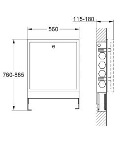 Монтажный ящик для систем GROHE F-digital deluxe (36367000)