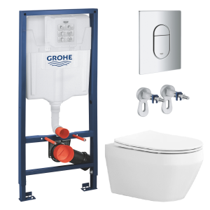Комплект инсталляции GROHE Rapid SL NW0145/S с унитазом Aquatek ЛЕЯ AQ1199T-00 и сиденьем с микролифтом (NW0251)