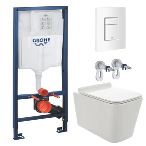 Комплект инсталляции GROHE Rapid SL 38772SH0 с унитазом AQUAme AQM2003 и сиденьем с микролифтом (NW0287)
