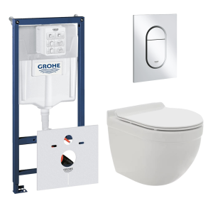 Комплект инсталляции GROHE NW0145/S с унитазом AQUAme AQM2006 и сиденьем с микролифтом (NW0185)