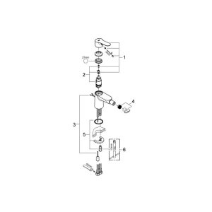 Смеситель для биде GROHE BauEdge, хром (23332000)