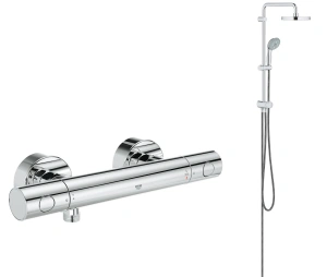 Душевая система GROHE New Tempesta 200 с термостатом для душа, хром (NB0035)