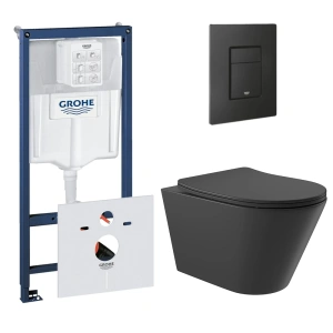 Комплект инсталляции GROHE Solido 38811KF0 с унитазом Aqueduto CONE CONT2140 и сиденьем с микролифтом (NW0546)