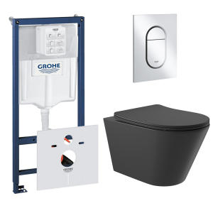 Комплект инсталляции GROHE Rapid SL 3 в 1 (NW0145/S) с унитазом Aqueduto CONE CONT2140 и сиденьем с микролифтом (NW0558)