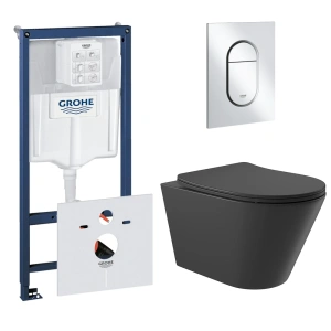 Комплект инсталляции GROHE Rapid SL 3 в 1 (NW0145/S) с унитазом Aqueduto CONE CONT2140 и сиденьем с микролифтом (NW0558)