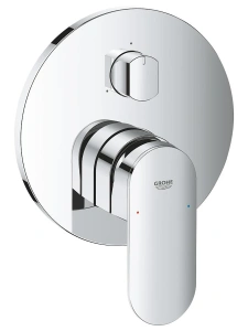 Внешняя часть смесителя для ванны GROHE Plus с переключателем на 3 положения, хром (24093004)