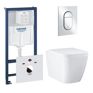 Комплект инсталляции GROHE Rapid SL 3 в 1 (NW0145/S) с унитазом GROHE Clova Ceramic Square и сиденьем с микролифтом (NW0662)
