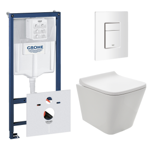 Комплект инсталляции GROHE 38772SH0 с унитазом AQUAme AQM2004 и сиденьем с микролифтом (NW0179)