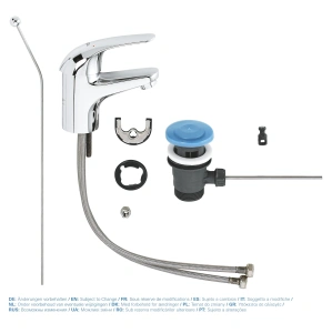 Смеситель для раковины GROHE Euroeco с донным клапаном, S-size, хром (23262000)