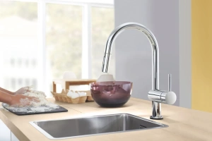 Смеситель для кухни GROHE Minta Touch сенсорный с вытяжным душем, хром (31358002)