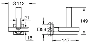 Держатель запасного рулона туалетной бумаги GROHE Allure, теплый закат матовый (40956DL1)