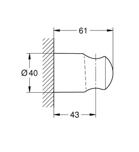 Настенный держатель GROHE Tempesta, хром (28605001)