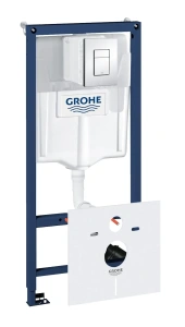 Комплект инсталляции для унитаза, GROHE Rapid SL 5 в 1 с панелью смыва Skate Cosmopolitan, хром (38827000)