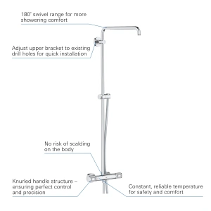 Душевая система GROHE Euphoria System с термостатом для душа, хром (26241001)
