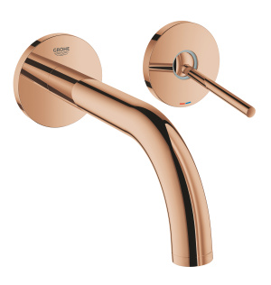 Внешняя часть смесителя для раковины GROHE Atrio Joy настенного монтажа на 2 отверстия, теплый закат глянец (19287DA3)