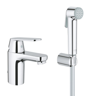 Смеситель для раковины GROHE Eurosmart Cosmopolitan с гигиеническим душем, S-size, хром (23125000)