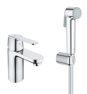 Смеситель для раковины GROHE Get с цепочкой и гигиеническим душем, хром (23238000)