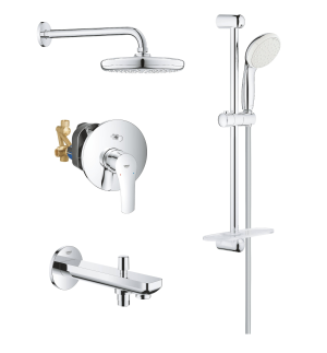 Готовый комплект для ванной комнаты GROHE Eurosmart скрытого монтажа, хром (NB0062)