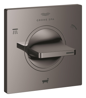 Внешняя часть переключателя потоков GROHE Allure на 3 положения, темный графит глянец (19590A01)