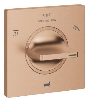 Внешняя часть переключателя потоков GROHE Allure на 3 положения, теплый закат матовый (19590DL1)