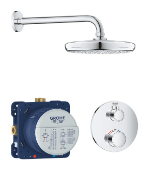 Душевой набор GROHE Grohtherm с Tempesta 210, 1 режим, 9,5 л/мин, хром (34726000)