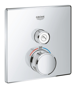 Внешняя часть термостата для душа GROHE Grohtherm SmartControl на 1 потребителя, хром (29123000)